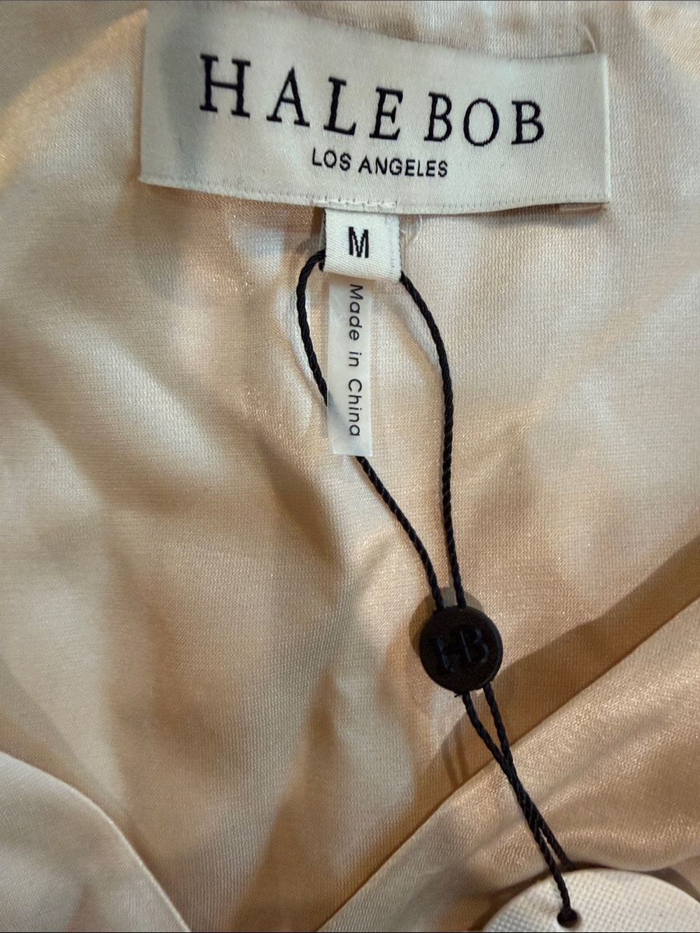 Hale Bob Champagne Satin Blouse - Picture 2 of 6